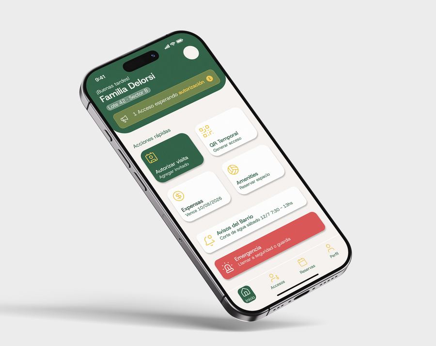 App de Ingressa mostrando la autorización de una visita